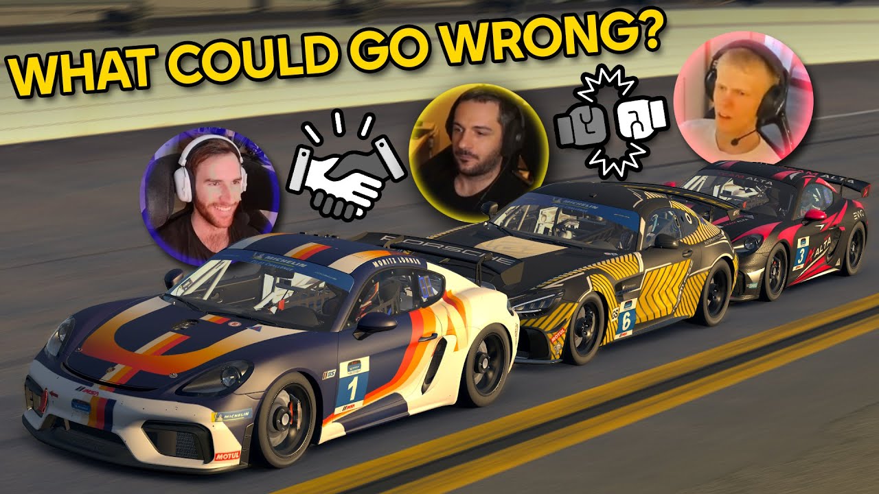 Three Streamers want to Win this GT4 Race at Daytona