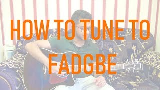 how to tune your guitar to fadgbe tuning without a tuner (easiest method!)