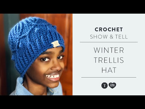 Red Heart Winter Trellis Hat Crochet Kit