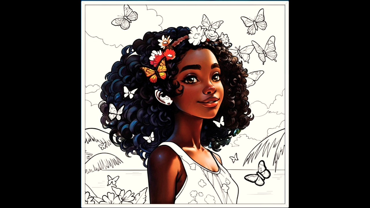 Gadis cantik dan kupu-kupu 