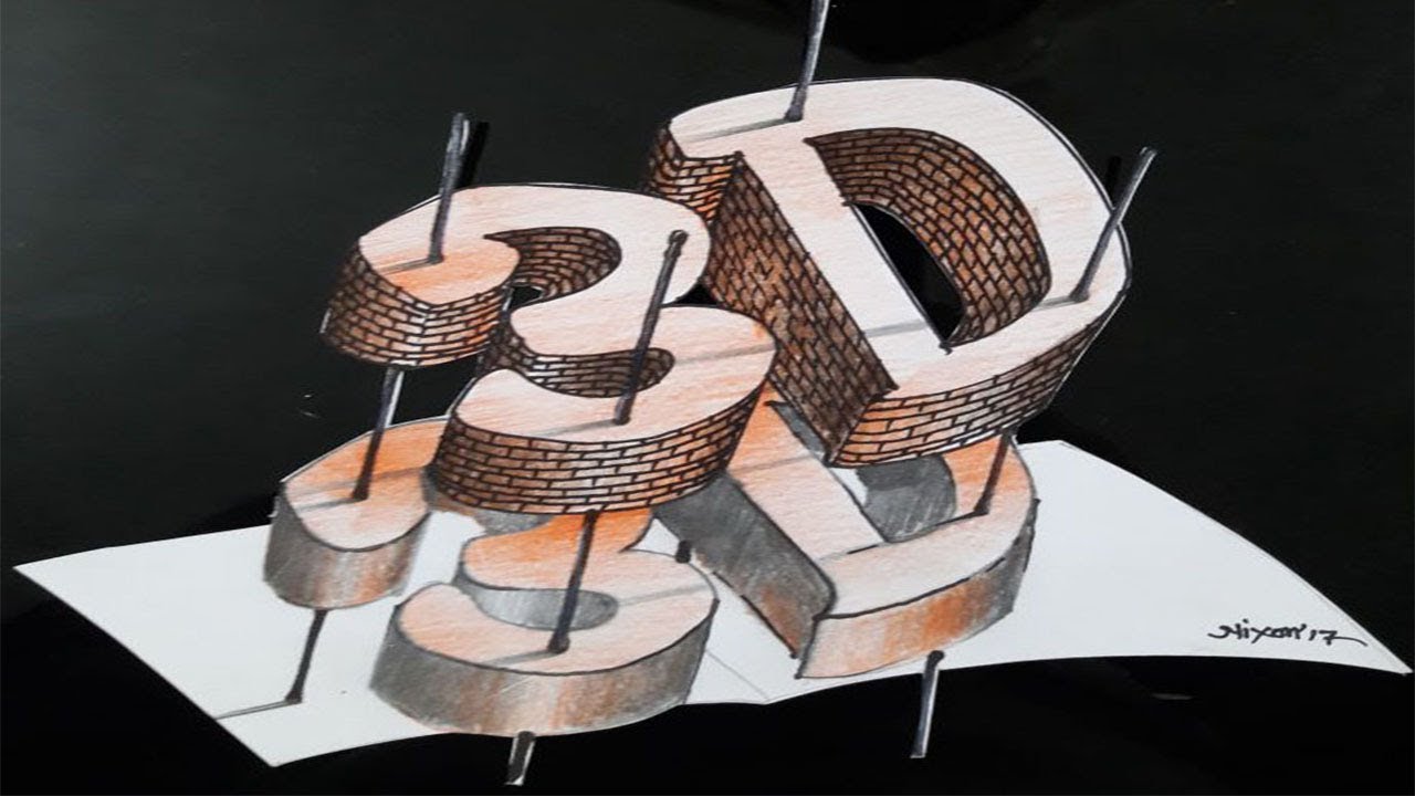 Amazing 3D Letters Art (Part 2) | (Nixon Arts) - YouTube