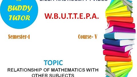 B.ED PPT SEMESTER-1 COURSE-5(TOPIC- RELATIONSHIP OF MATHEMATICS WITH OTHER SUBJECTS)