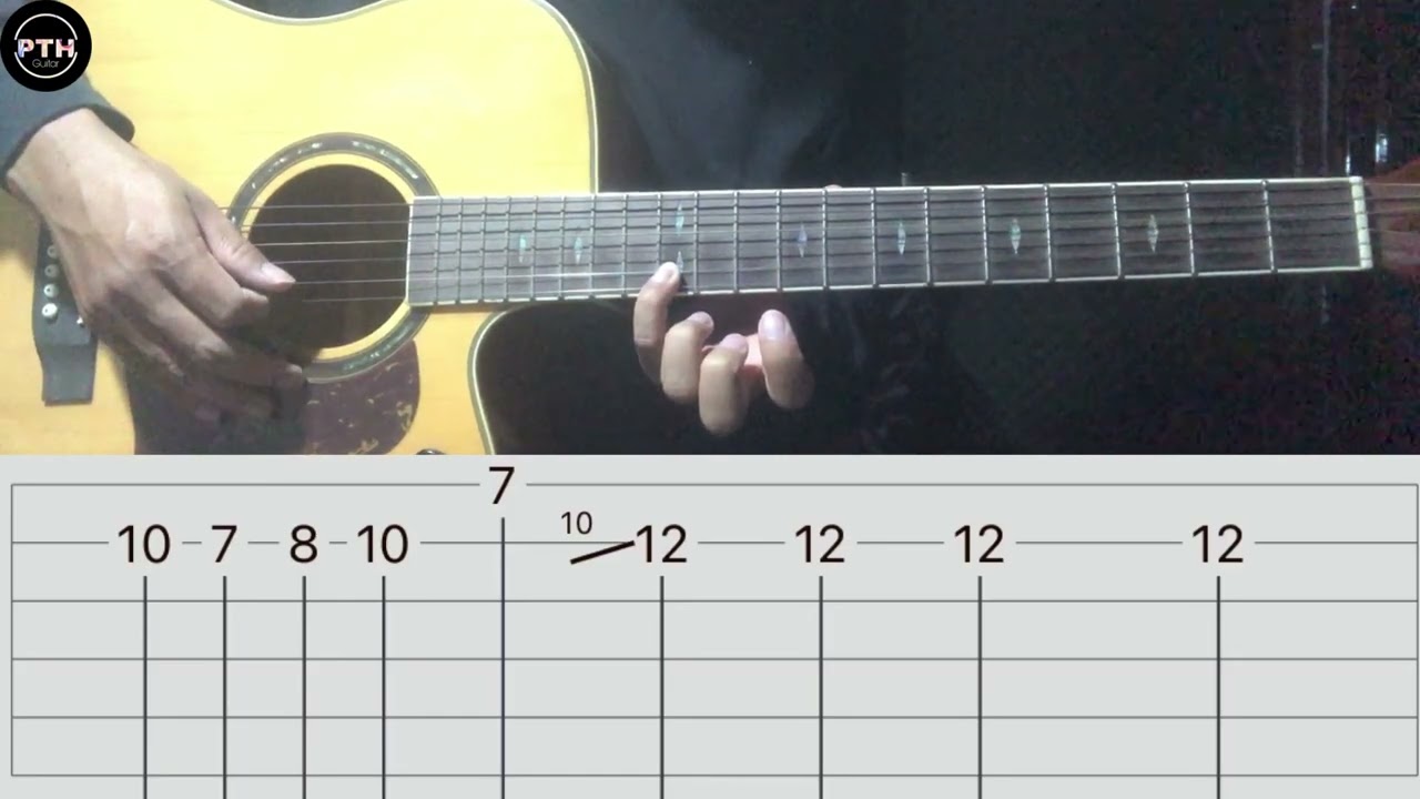 ဆည်းလည်းလှိုက်သံ guitar solo tutorial by@pthguitar