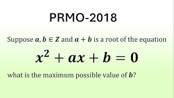 An Amazing Quadratics Problem | PRMO 2018 | Give It A Try!