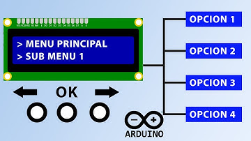 Como hacer MENU de OPCIONES con pantalla LCD y PULSADORES || #arduino