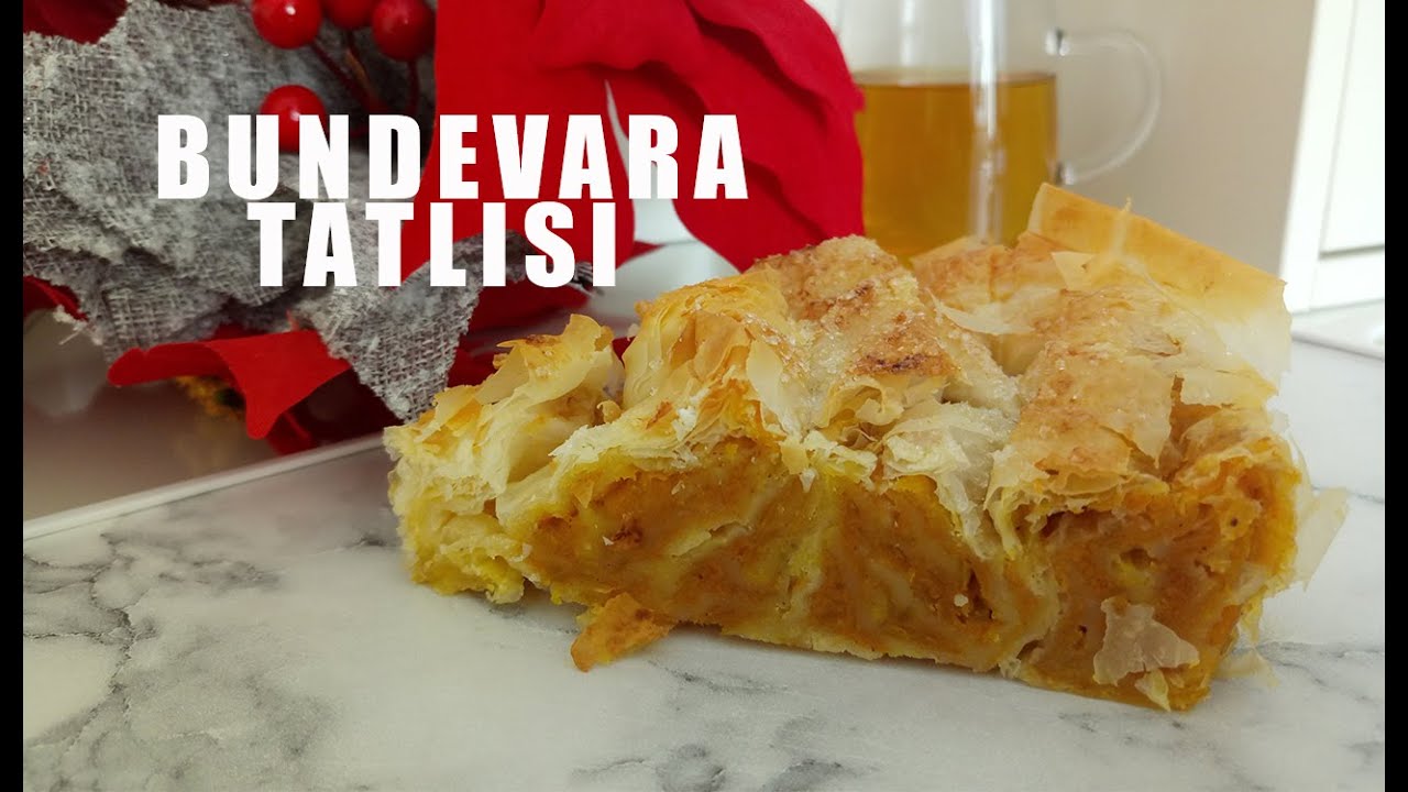 Bundevara tatlısı,kabak turtası,tikvenik(lezzetli kabak tatlısı,kış aylarının en iyi tatlısı)