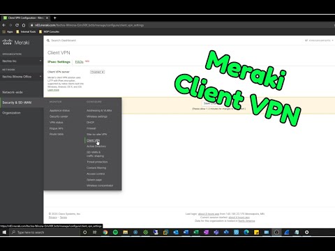 Configuring the Meraki Client VPN