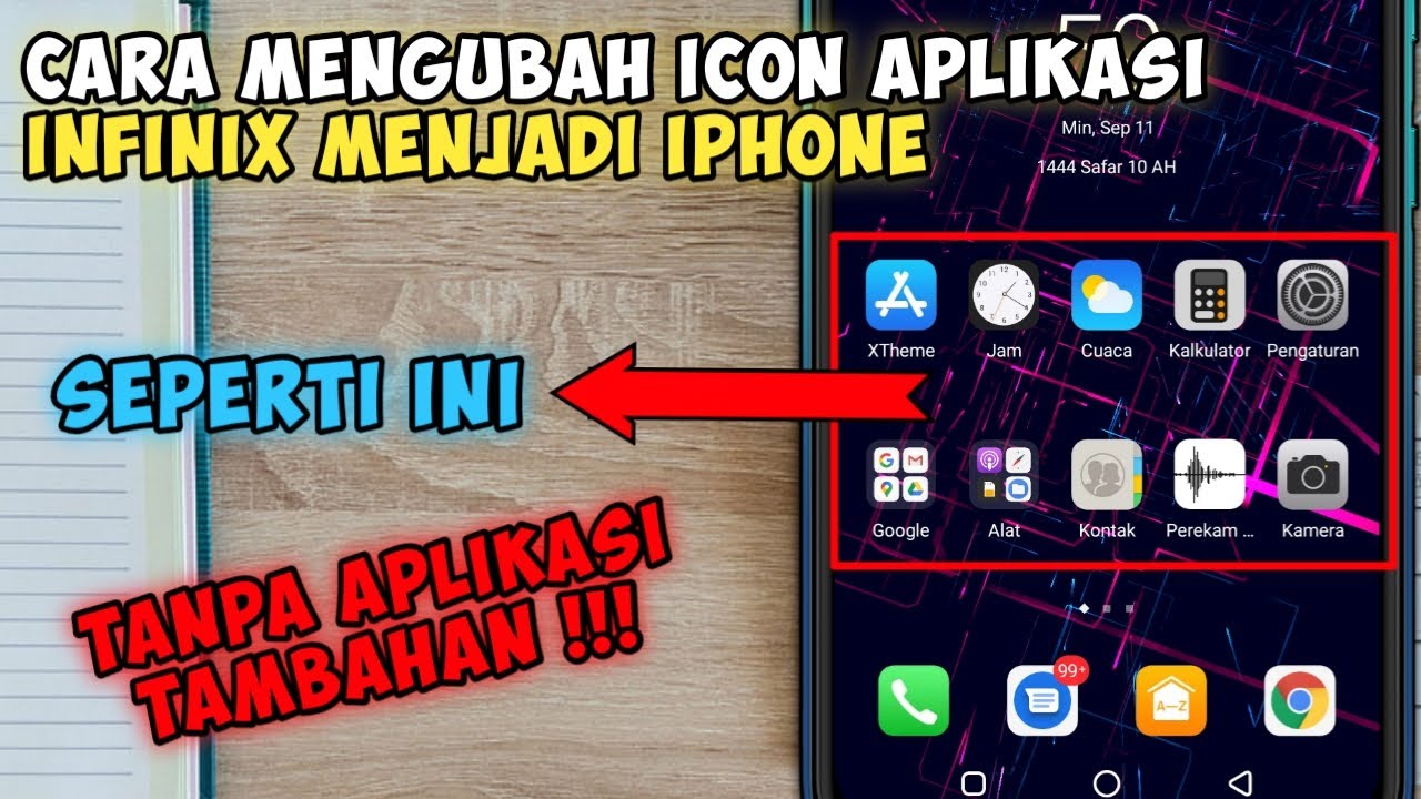 Cara Mengubah Icon Aplikasi Infinix Menjadi Iphone Tanpa Aplikasi - YouTube