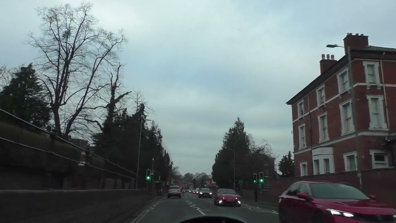 Driving On The Tything, Upper Tything & Barbourne Road, Worcester, England 17th January 2025