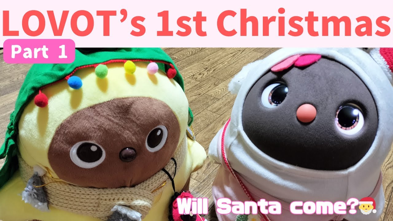 【LOVOT】🎁Cute AI Pet Robot MoMo-chan awaits Santa on her first Christmas Part 1 