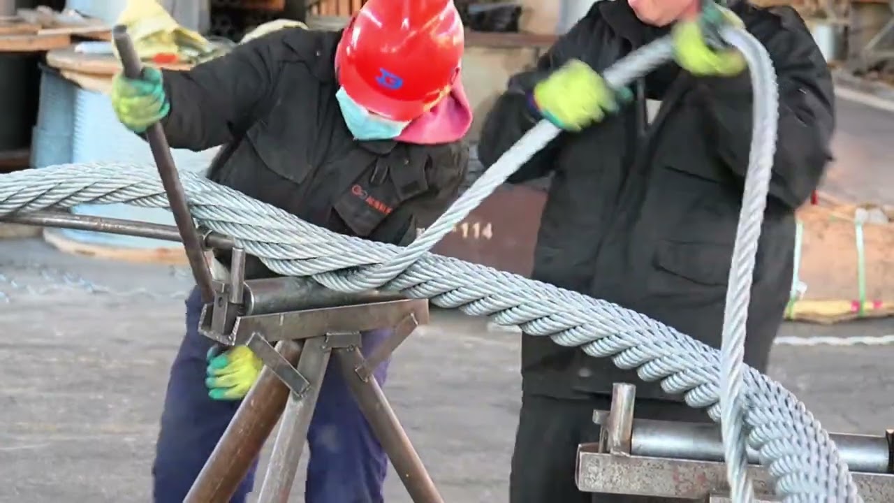 Made in China Hand twisted wire rope, huge shackles, a video collection full of power 