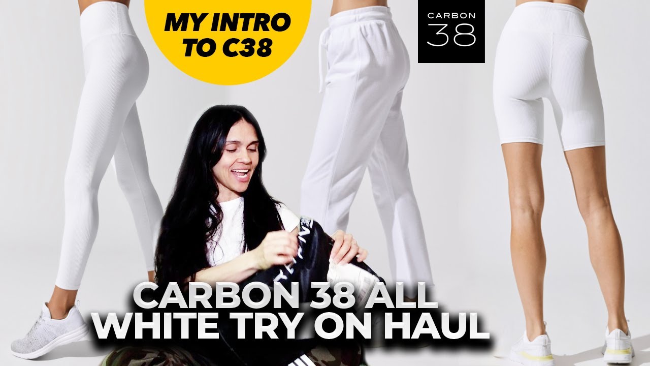 Carbon 38 All White Try On Haul/First time Carbon 38 Order/ Ribbed