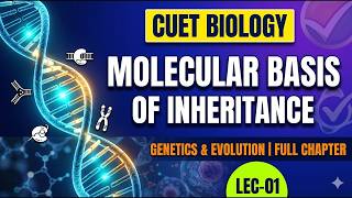 CUET BIOLOGY | MOLECULAR BASIS OF INHERITANCE | GENETICS & EVOLUTION FULL CHAPTER | LEC-01 PART-1