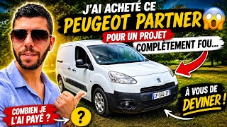 J'ai acheté ce Peugeot Partner pour un projet complètement fou... 😳 ( À vous de deviner lequel ! )