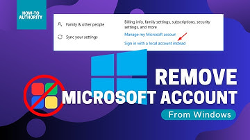 How to Remove a Microsoft Account from Windows