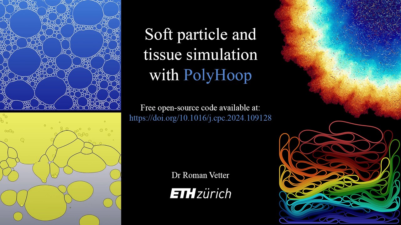 Soft particle and tissue simulation with PolyHoop (open source) - YouTube