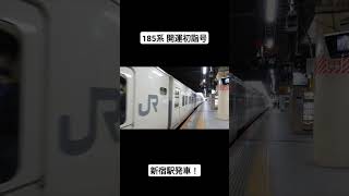 185系開運初詣号 新宿駅発車！