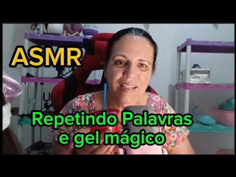 Asmr- repetindo Palavras e gel mágico com sons de caneta de bolinhas 🥱😴