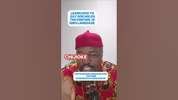 Learn How To Say This Igbo Name - God Holds The Portion. #igbosindiaspora #ndiigbo#igbos