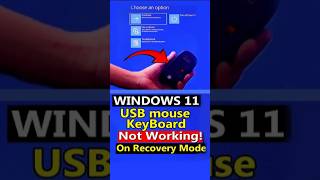 Keyboard and Mouse Not Working in Windows 11 Recovery Mode Fix #shorts #windows11