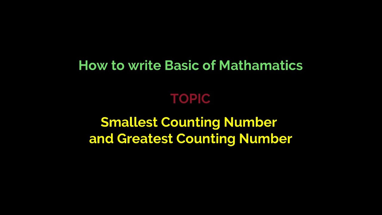 How to Write Basic of Mathematics - YouTube