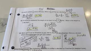 Unit 1 Lesson 6 Comparing and Ordering Decimals