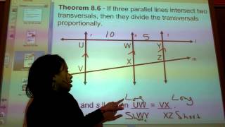 Chapter 8-6 GEOMETRY Proportions and Similar Triangles