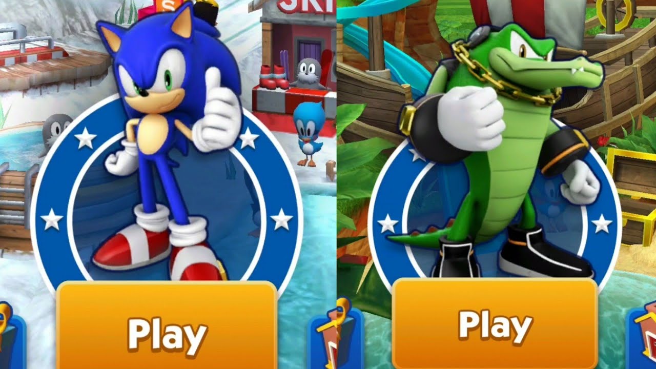 SONIC DASH | SONIC VS VECTOR GAMEPLAY