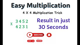 Easy Multiplication | 4X4 Fast Multiplication Trick