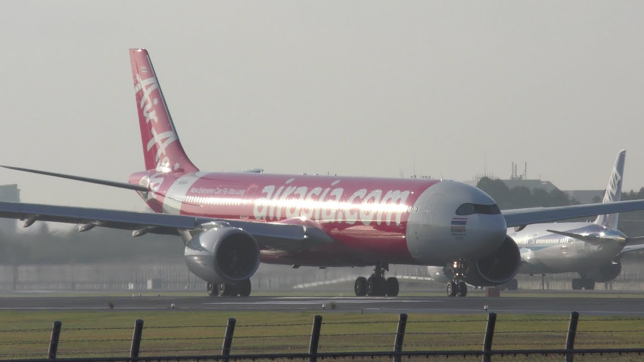 ✈[4K] Thai AirAsia X A330neo HS-XJA landing @Narita Airport rwy34R(成田空港)