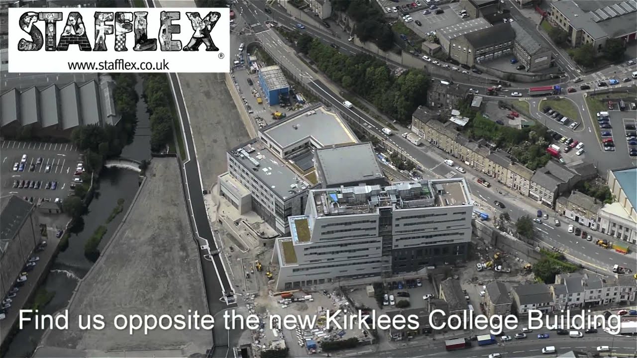Kirklees College, Huddersfield - HD Aerial View sponsored by Stafflex Recruitment