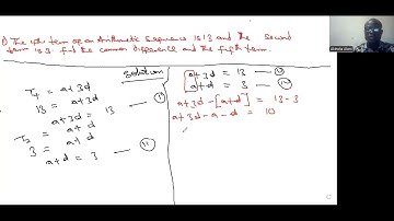 ARITHMETIC PROGRESSION/SEQUENCE THAT LEADS TO SIMULTANEOUS EQUATION 