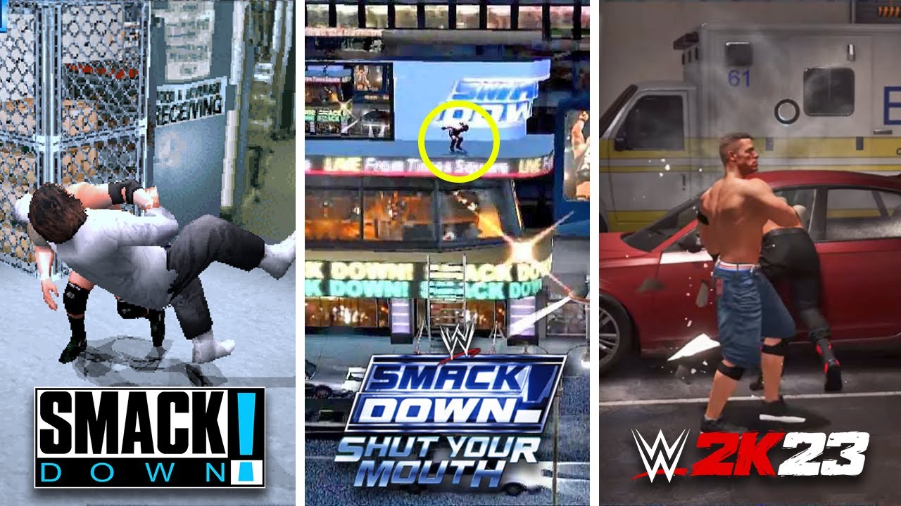 Going To The Backstage Area In Every WWE Game