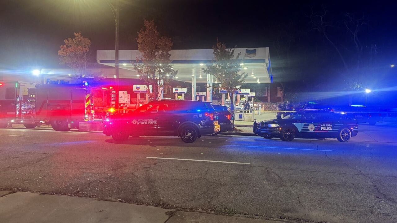 Man shot in chest at gas station in Midtown, Atlanta police say - YouTube