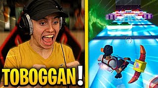 JE TESTE UN DEATHRUN TOBOGGAN POUR LA PREMIERE FOIS SUR FORTNITE ! (il est grave dur)