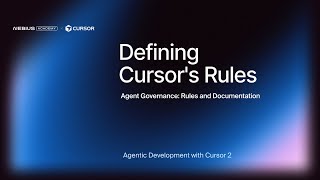 Defining Cursor's Rules