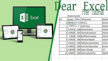=RAND() How to Create a Random Sample from data in Excel 2016 from www.DearExcel.com