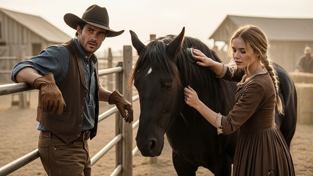 Il l'a trouvée brossant son cheval négligé, le cowboy a dit 'Il n'a laissé personne le toucher'