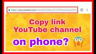 How to copy your youtube channel url/link