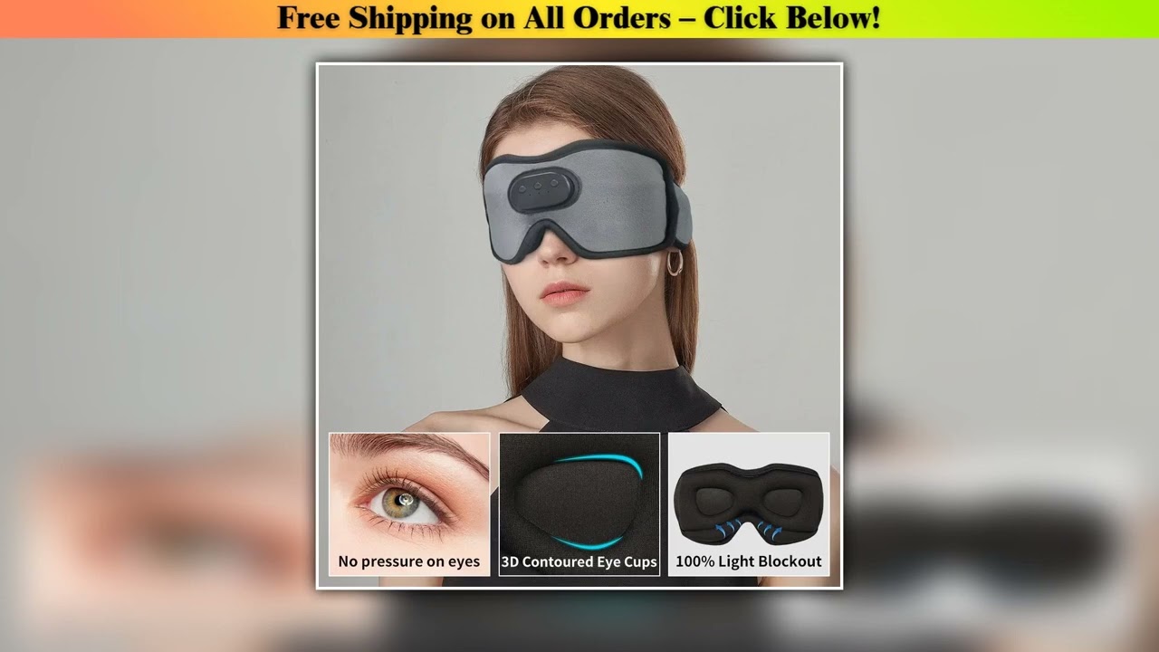 Premium Bluetooth Sleep Eye Mask Headphone Blending 3D Sleep Headphone Innovation for Sound Sleep B