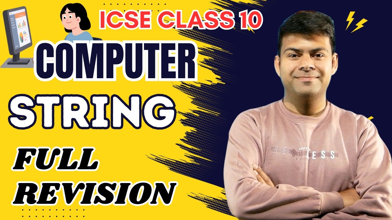 Computer Strings & all Functions | Logic Building 🔥 Full Revision LIVE ...