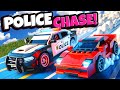 Cops VS Robbers Lego Police Chase Ends in BIG CRASHES in Brick Rigs Multiplayer!