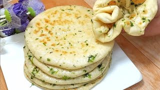 Easy Soft and Fluffy Turkish Bread (No Oven) Turkish Bread Recipe ।Turkish Flatbread Eggless ।
