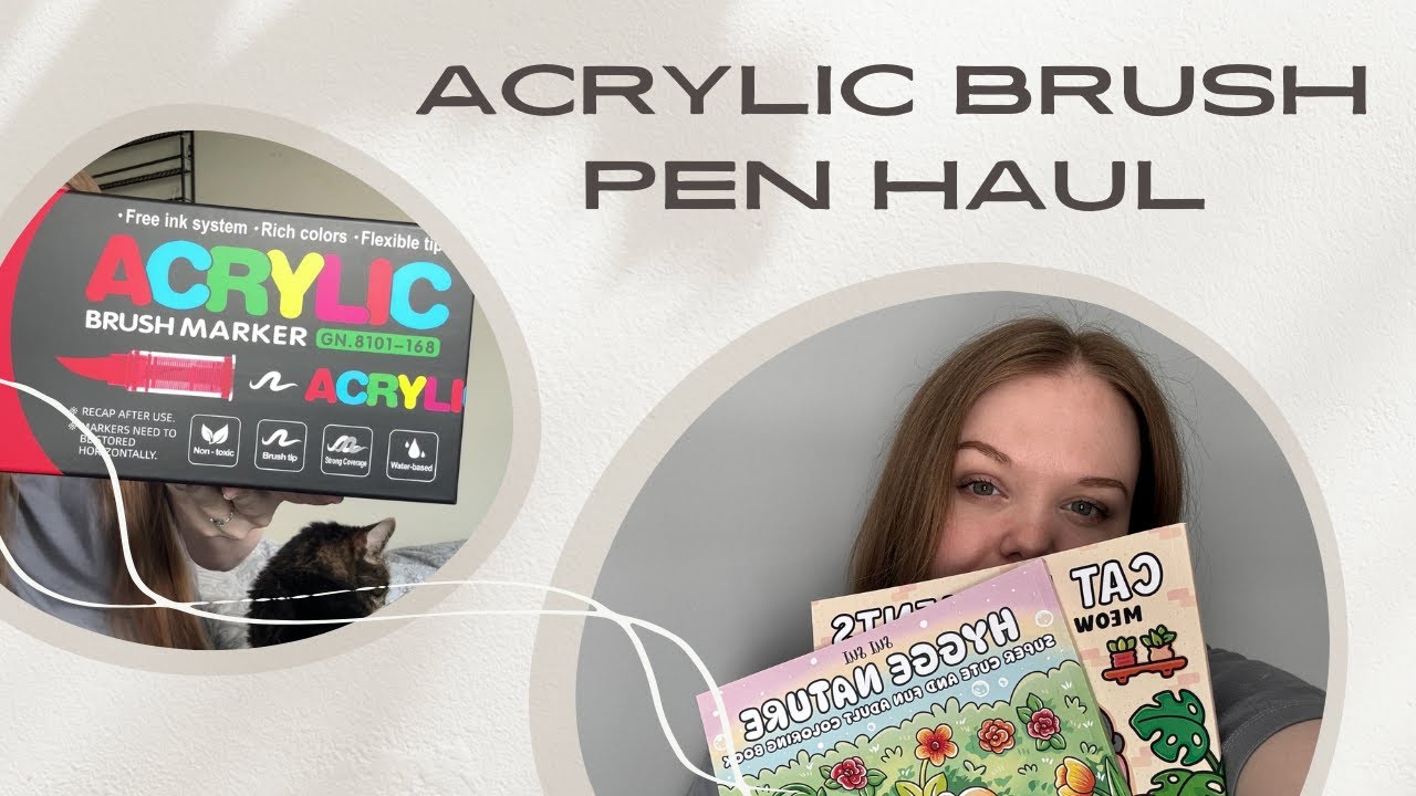 ASMR 🖌️ Acrylic Brush Marker Haul🖌️GuangNa🖌️Plus Swatches 🖌️2025 