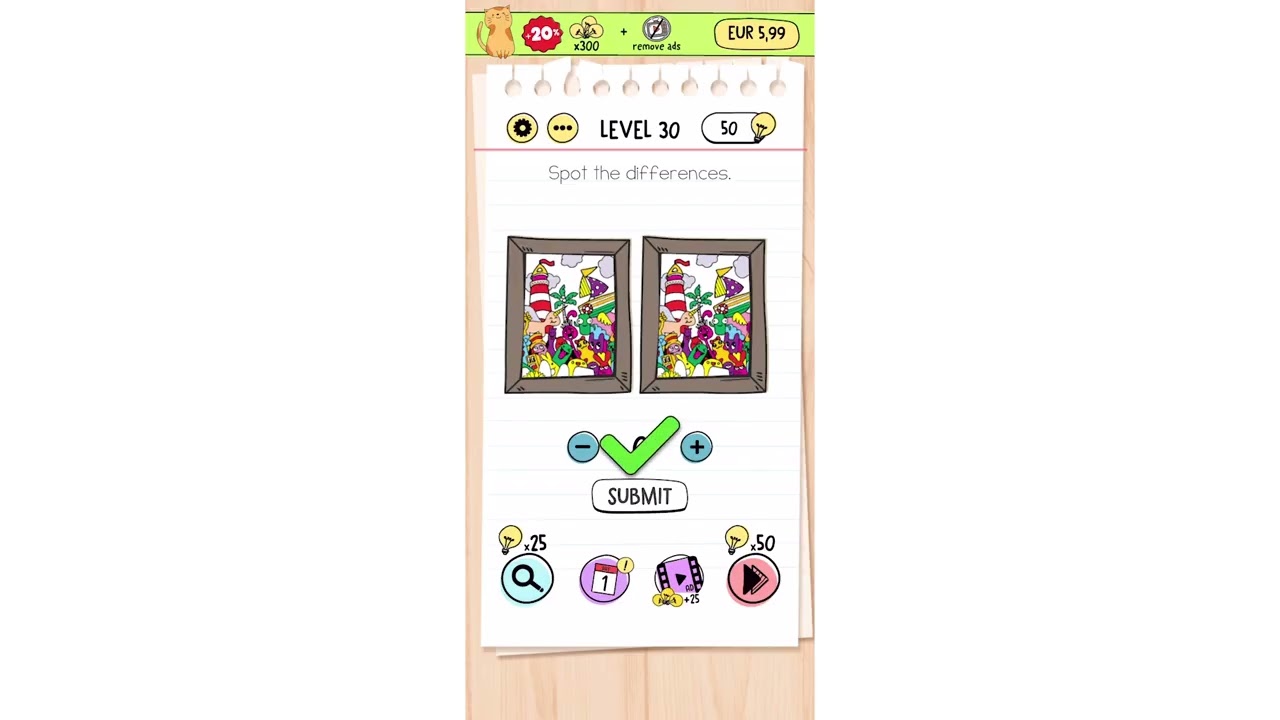 "Spot the differences" Brain Test Level 30 Quick Guide