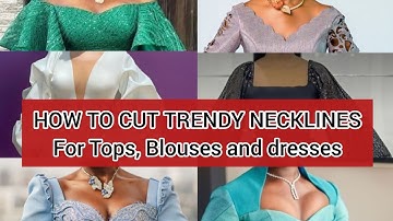 HOW TO CUT 13 TRENDY NECKLINES WITH STANDARD MEASUREMENTS/Beginners friendly tutorial