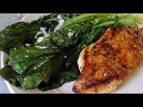 Blackened Chicken with Grilled Romaine