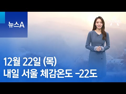 [날씨]내일 서울 체감온도 -22도…모레까지 <strong>서해안·제주</strong> 폭설 | 뉴스A