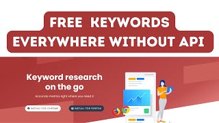 Full How To Use Keywords Everywhere FREE Without API and Unlimited Searches #keywordseverywhere Updated News