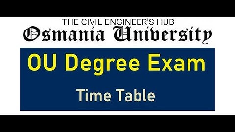 Osmania University Degree Re-Schedule Exam Time Table July 2021/TIME TABLE JULY 2021